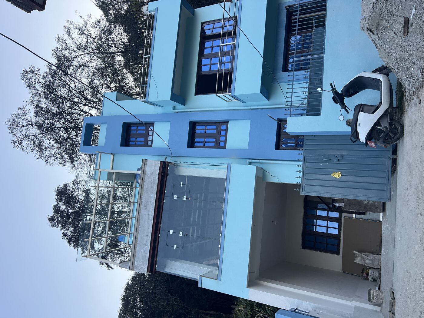 Freshly painted house exterior