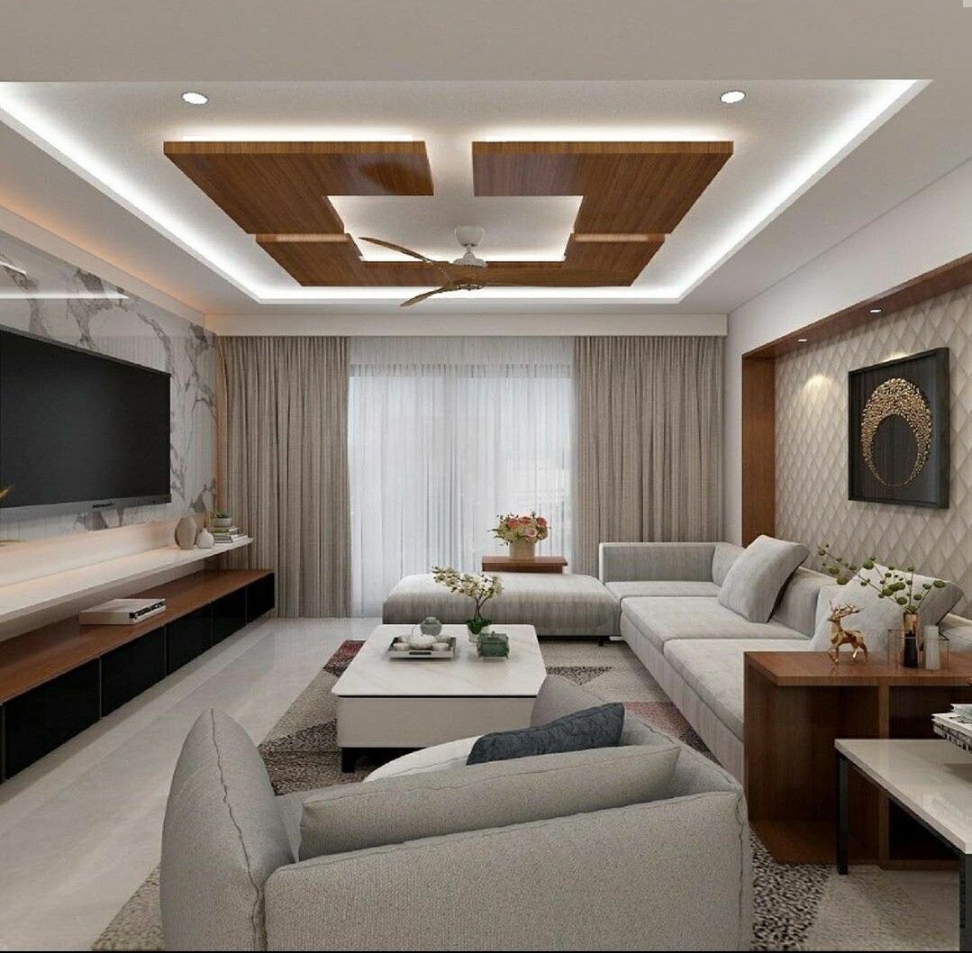 Living room false ceiling