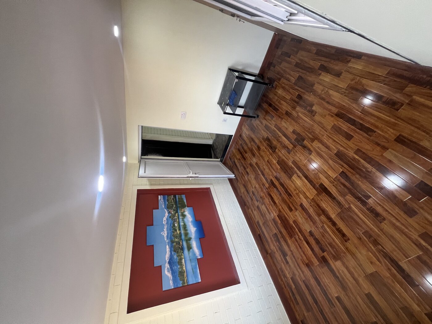 Interior room with new flooring